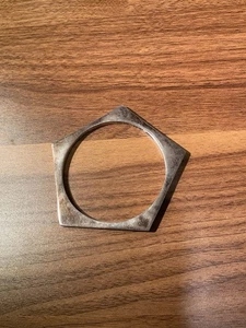 Bracciale in argento sterling, a forma di Pentagono, made in Mexico. 22,8 g - Foto 1 di 7