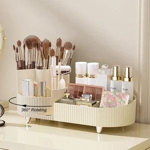 Rotating Makeup Organizer Cosmetic Case Countertop Vanity Large Capacity Display - Picture 1 of 7