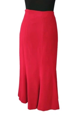 Peter Nygard Skirt Sz 6 Deep Red Midi Dress Casual Mermaid Trumpet Fit & Flare S - Изображение 1 из 3