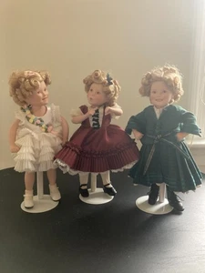 Vintage Danbury Mint Shirley Temple Film Klassiker Porzellanpuppe 10" 3er Set - Bild 1 von 8