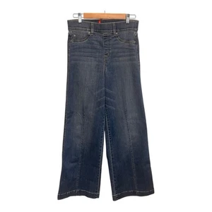 SPANX Seamed Front Wide Leg in Vintage Indigo Pull-on Jeans SZ Med. Full Length - Picture 1 of 14