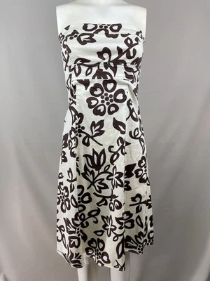 B. Smart Strapless Midi Dress Women's 8 Floral Fit Flare Lined Party Vintage Y2K - Image 1 of 4