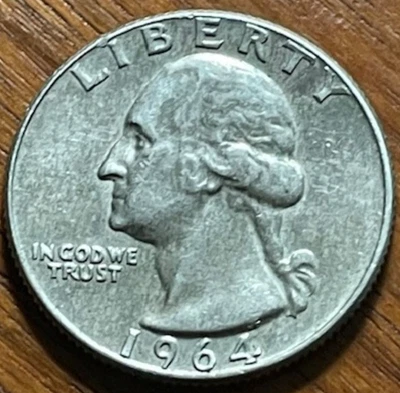 1964 D Washington Quarter - 90% Silver - Image 1 of 2