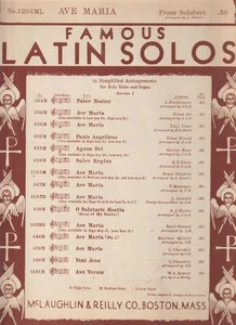 Ave Maria Famous Latin Solos Chirstian Piano Noten 1941 - Bild 1 von 3