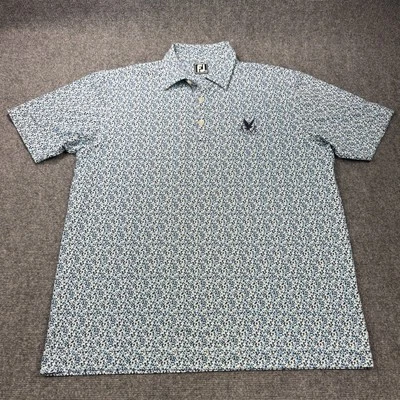 Footjoy Polo Shirt Mens XXL Blue Black Confetti Glen Eagles Country Club - Image 1 of 4