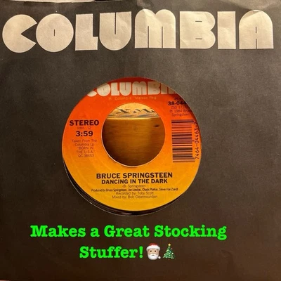 B. Springsteen “Dancing In The Dark” 45 RPM•7” Vinyl Single•1984•w/Pink Cadillac - Image 1 of 3