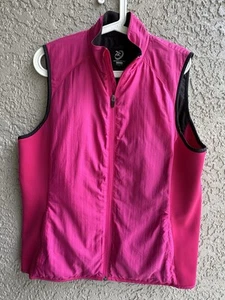 Zero Restriction Women’s Golf Jacket Vest Hot Pink Full Zip Size L - Picture 1 of 9