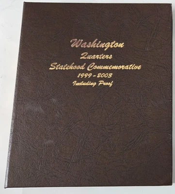 75 Unc Quarters with Dansco Album Washington Statehood Commemorative 1999-2003 - Image 1 of 4