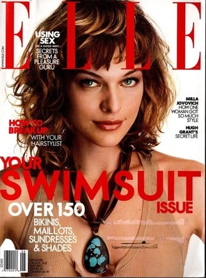 ELLE magazine May 2002 Milla Jovovich Hugh Grant James Franco Naomi Campbell  Foto 1 de 4