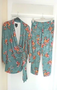 River Island Floral Print Trouser Suit Size 14 - Picture 1 of 11