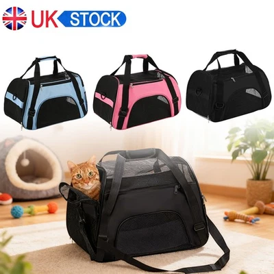 Large Pet Carrier Bag AVC Portable Soft Fabric Folding Dog Cat Puppy Travel UK - Image 1 of 4