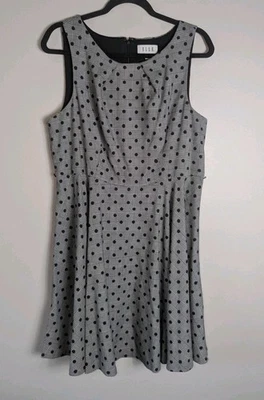 Vestido Elle Clásico Pata de Gallo Lunares Ajuste y Acampanado Talla 16 Foto 1 de 4