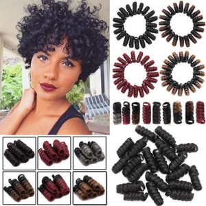 Short Jamaican Bounce Afro Crochet Braiding Hair Extension Spring Twist Curly W3 - Picture 1 of 17
