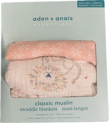 Aden + Anais Classic Piece of my Heart 2 pk Muslin Swaddle Blankets- NWT - Image 1 of 4