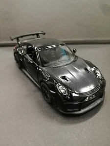 Porsche 911 GT2 RS Black Kinsmart Toy Car Model 1/36 Scale Diecast Open Doors - Picture 1 of 2