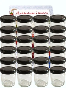 28 Mini Rundgläser 37ml Marmeladengläser Einmachgläser Einweckgläser Schwarz - Bild 1 von 3