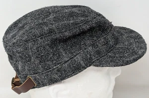 Vintage Obey Propaganda Cadet Cap Hat Leather Strapback Gray Wool VTG - Picture 1 of 8