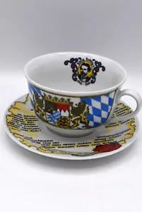 Raro piattino tazza Seltmann Weiden Baviera Germania Ovest porcellana stemma leone - Foto 1 di 1