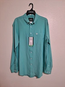 Cinch Herren Western einfarbig neuwertig grün Knopfleiste Shirt - Bild 1 von 5