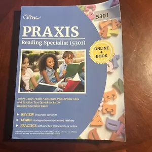 Praxis Reading Specialist (5301) Study Guide: Praxis 5301 Exam Prep Revie - GOOD - Picture 1 of 13