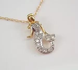 Colgante sirena diamante simulado corte redondo de 1,60 quilates plata de ley 925 - Imagen 1 de 5