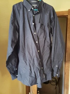 Eddie Bauer Mens  Relaxed Fit Dress Shirt  Dark Gray 56% cotton / 46% Polyester  - Picture 1 of 6