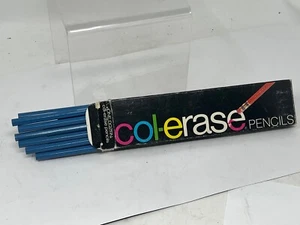 FABERCASTELL 20028 blu senza foto DODICI MATITE NOS in scatola con gomme - Foto 1 di 5