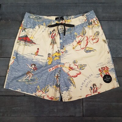 Pantalones Cortos de Natación QUIKSILVER Hawaianos Playa Hula Niña Voleibol Para Hombres Talla GRANDE Tropical Foto 1 de 4