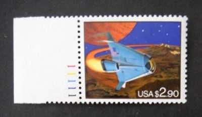 US Stamp 2543 $2.90 Futuristic Space Shuttle 1993 Plate Number Single MNH - Image 1 of 2