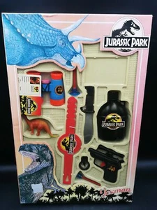 Jurassic Park Guard Playset Kid Binocolo Hasbro Josman Knife Gun Bussola Vintage - Foto 1 di 2