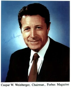 Casper Weinberger Signed Photo - Picture 1 of 2