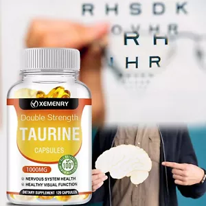 Doppelt Starke Taurin-Kapseln 1000mg–Gesundheit Von Gehirn, Sehkraft Und Muskeln - Bild 1 von 13