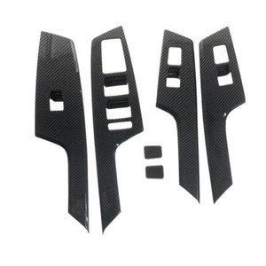 RHD Carbon Fiber ABS Window Lift Switch Panel Cover Trim For 2022-2025 Kia EV6 - Picture 1 of 6