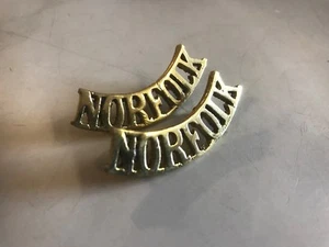 WW1 British army shoulder titles Norfolk - reproduction - Picture 1 of 1