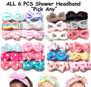 Spa Bath Shower Makeup Wash Makeup Headband Headwrap 6 PCS Set "Pick Any" - Picture 1 of 15