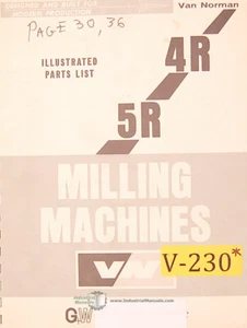 Van Norman 4R 5R, piezas de fresado manual año (1970) - Imagen 1 de 3