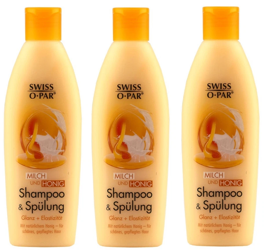 3x 250 ml Swiss O Par leche y miel champú acondicionador cuidado del cabello miel Foto 1 de 1