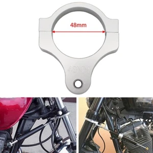 Universal Aluminum Motorcycle Bike 48MM Steering Damper Fork Bracket Mount Clamp - Picture 1 of 7