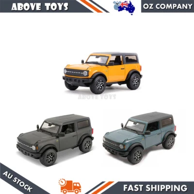 1:24 2021 Ford Bronco 2 Door SUV Badlands Toy Model Car Gray/Orange/Teal Choice — 第 1/3 张图片