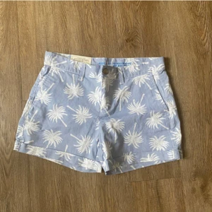 Gap Shorts Damen 0 Seersucker 4" Palmenmuster blau Küste Sommer Strand - Bild 1 von 5