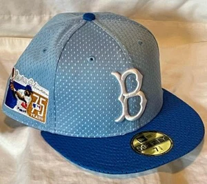 BROOKLYN DODGERS NEW ERA 59FIFTY JACKIE ROBINSON 75 YEARS MESH FITTED HAT NWT - Picture 1 of 5