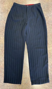 Neu mit Etikett Chico's Design Vintage leichte schwarze Nadelstreifen-Businesshose für Damen Größe 2 - Bild 1 von 10