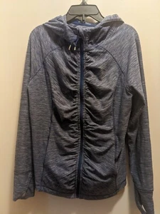 All In Motion Girls 6/6X Blue Full Zip Athletic Hooded Jacket - Picture 1 of 7