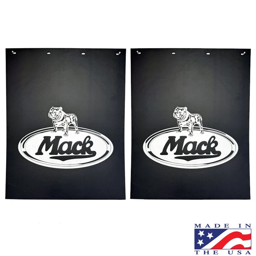 Mack Mud Flaps Poly  24” X 30” MACK Bulldog Logo (pair) Black - Image 1 of 1