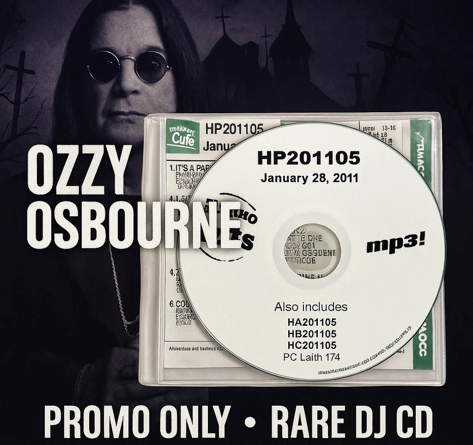 Ozzy Osbourne Prime Cuts Promo CD HP201105 01-28-11 Radio Edit Rare DJ Foto 1 de 4