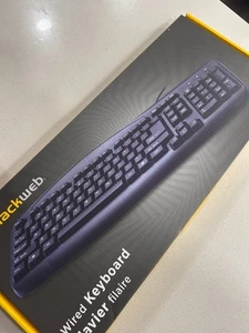 BLACKWEB WIRED COMPUTER KEYBOARD - NEW - Picture 1 of 1