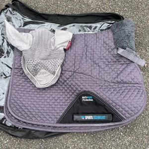 Premier Equine Merino Wool Saddle Pad And Matching Fly Veil - Picture 1 of 1