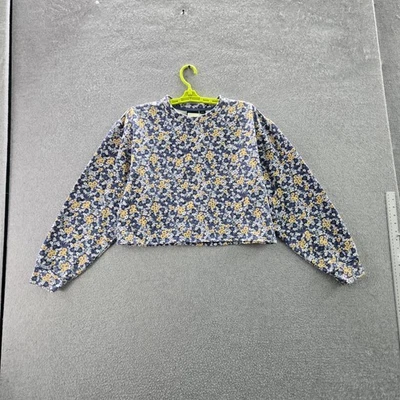 Vans Women Sweatshirt X-LARGE Blue Floral Long Sleeve - Image 1 of 4