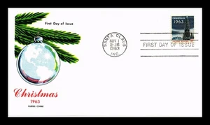 DR JIM STAMPS US COVER CHRISTMAS TREE AND WHITE HOUSE FDC FLUEGEL CACHET - Picture 1 of 2