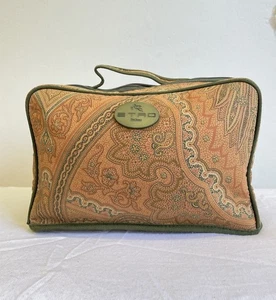 AS# Etro Profumi Bolsa de Cosméticos de Viaje Estuche de Tela Estampado de Cachemira Italia - Imagen 1 de 8